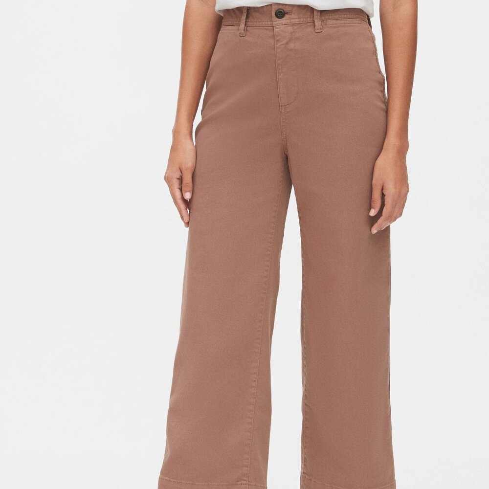 Gap high rise wide-leg crop pants